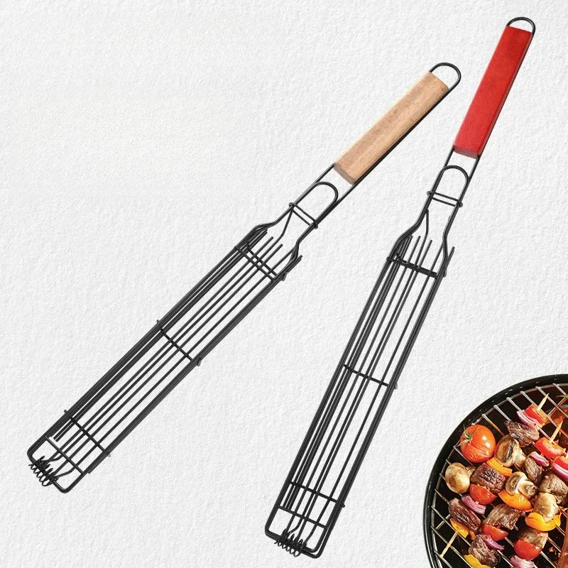 

BBQ Cage Mini 3-in-1 Stainless Steel Non-stick Grill Collapsible BBQ Fish Vegetable Sausage Camping Outdoor Party Equipment