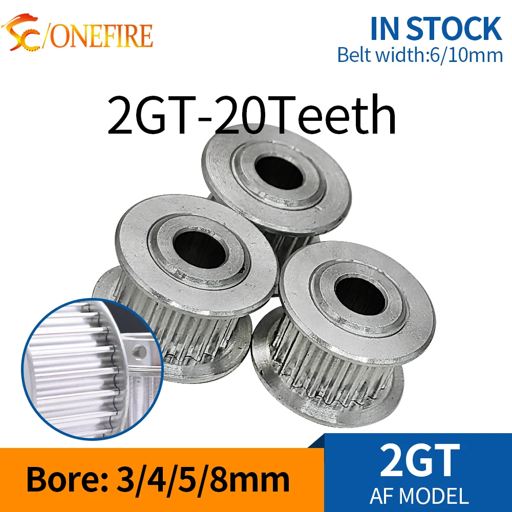 2GT Timing Pulley 20 Teeth Belt Width 6/10mm 20T GT2 Synchronous Wheel Bore 3 4 5 8mm 20Teeth 3D Printer Part