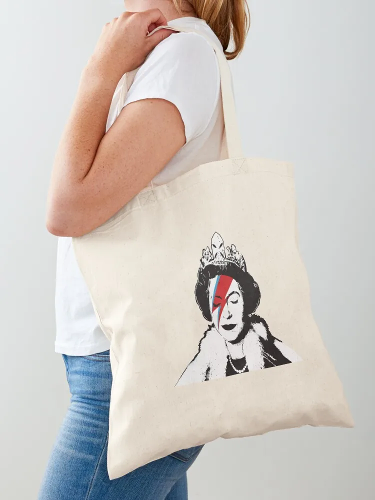 The Queen as Ziggy Stardust Tote Bag tote bag woman hand bags Canvas Tote Bag