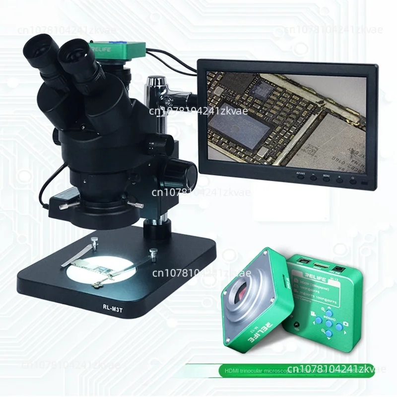 Reife With Camera Electronic Device RL-M3T Trinocular HD Stereophonic Microscope 0.7-4.5X Of The Continuous Tinnitus