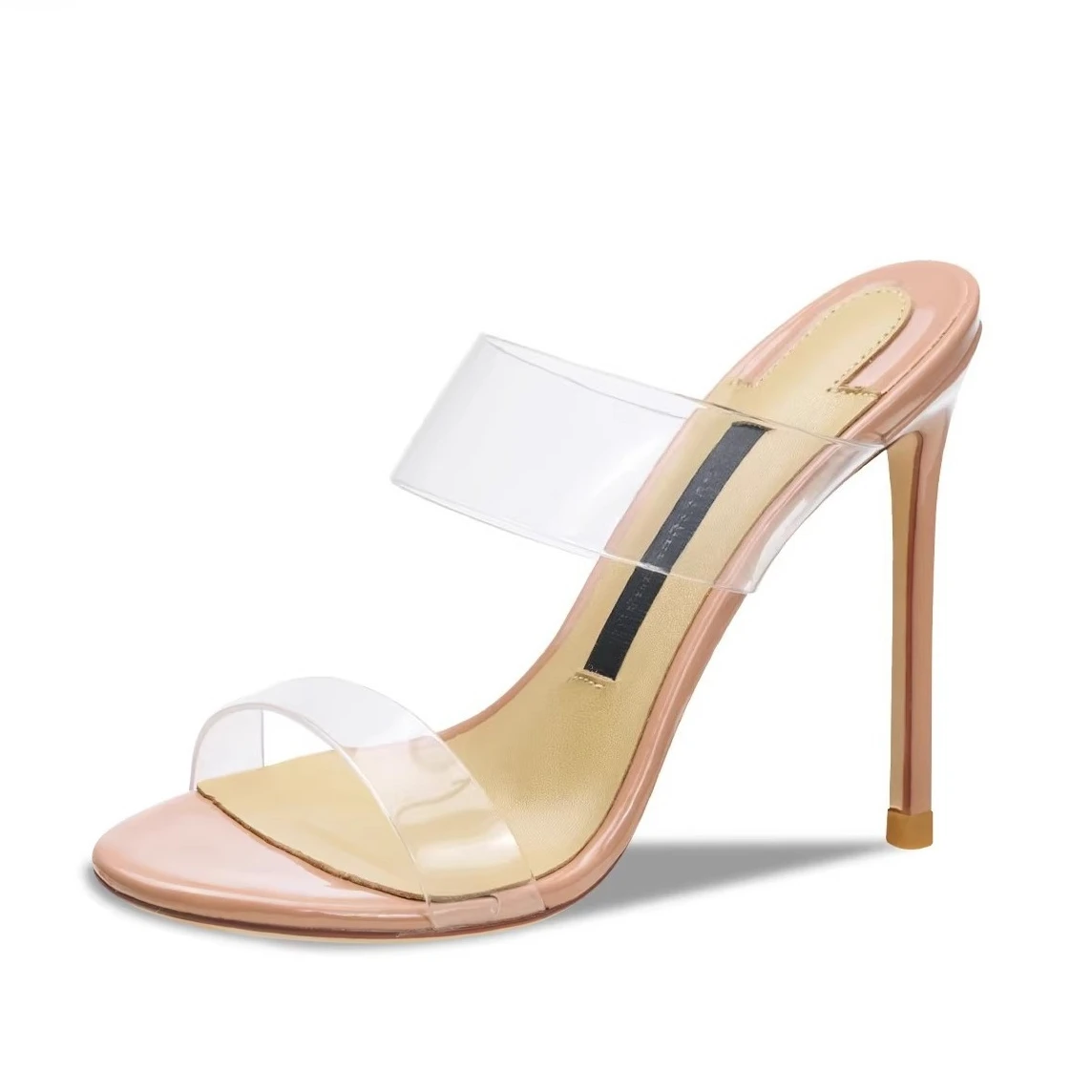 

Transparent Nude Sandals Women's Stilettos 2026 New Summer Wear One-word Slippers Fairy Style High Heels