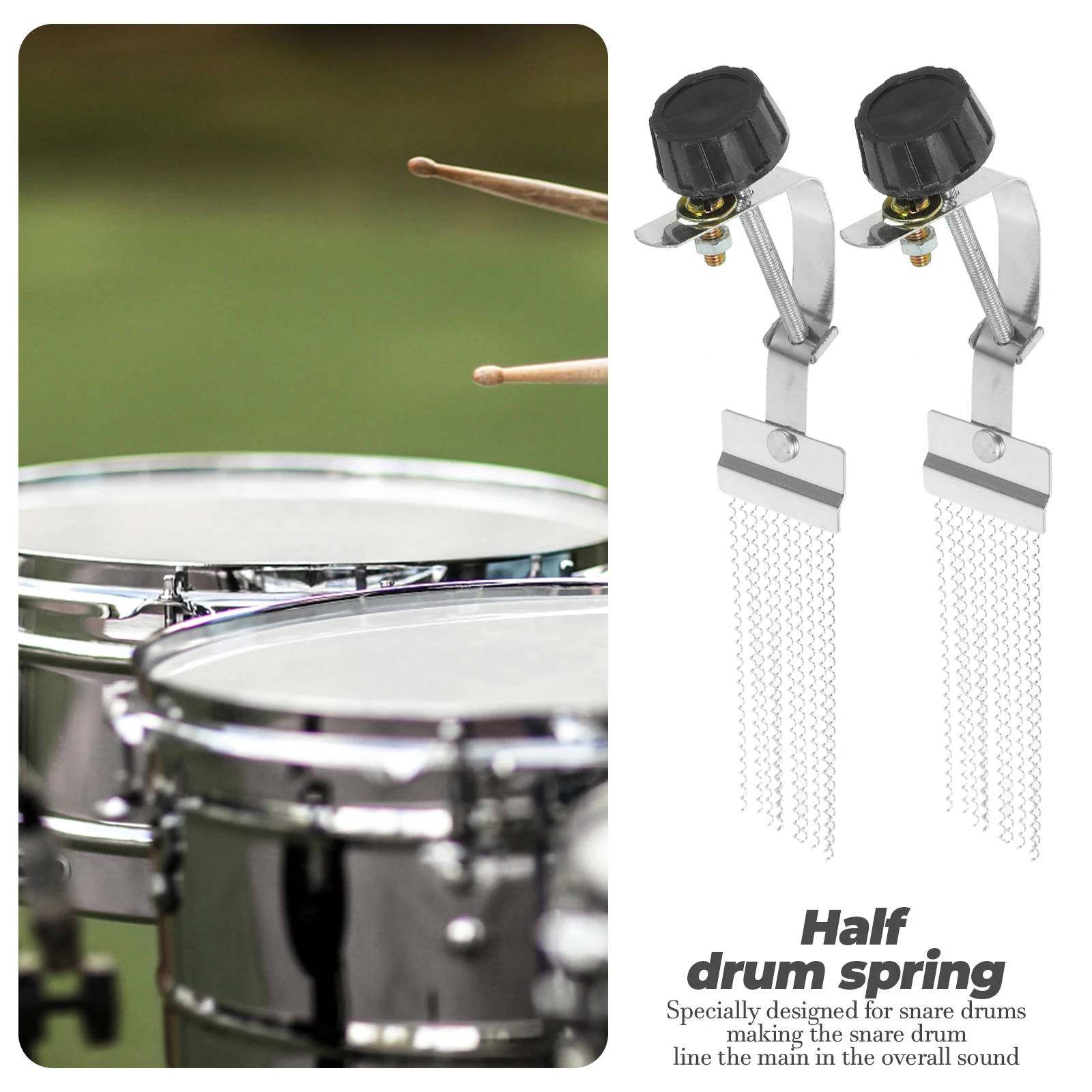 

2 Pcs For Snare Snare Wire Drum Wire Half Design Metal Belt Box Drum Accessories Replacement Hardware Percussion Parts