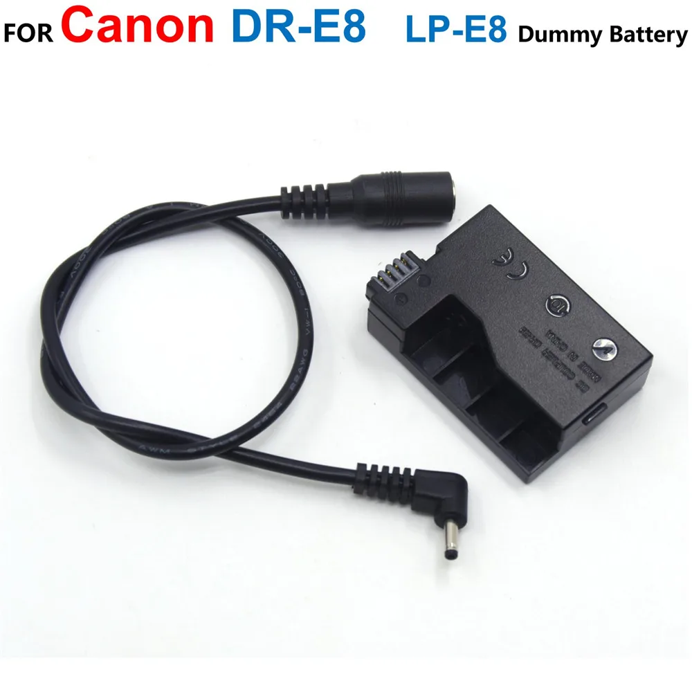 

DR-E8 DC Coupler LP-E8 LPE8 Dummy Battery For Canon EOS T2i T3i T4i T5i 550D 600D 650D 700D Kiss X4 X5 X6