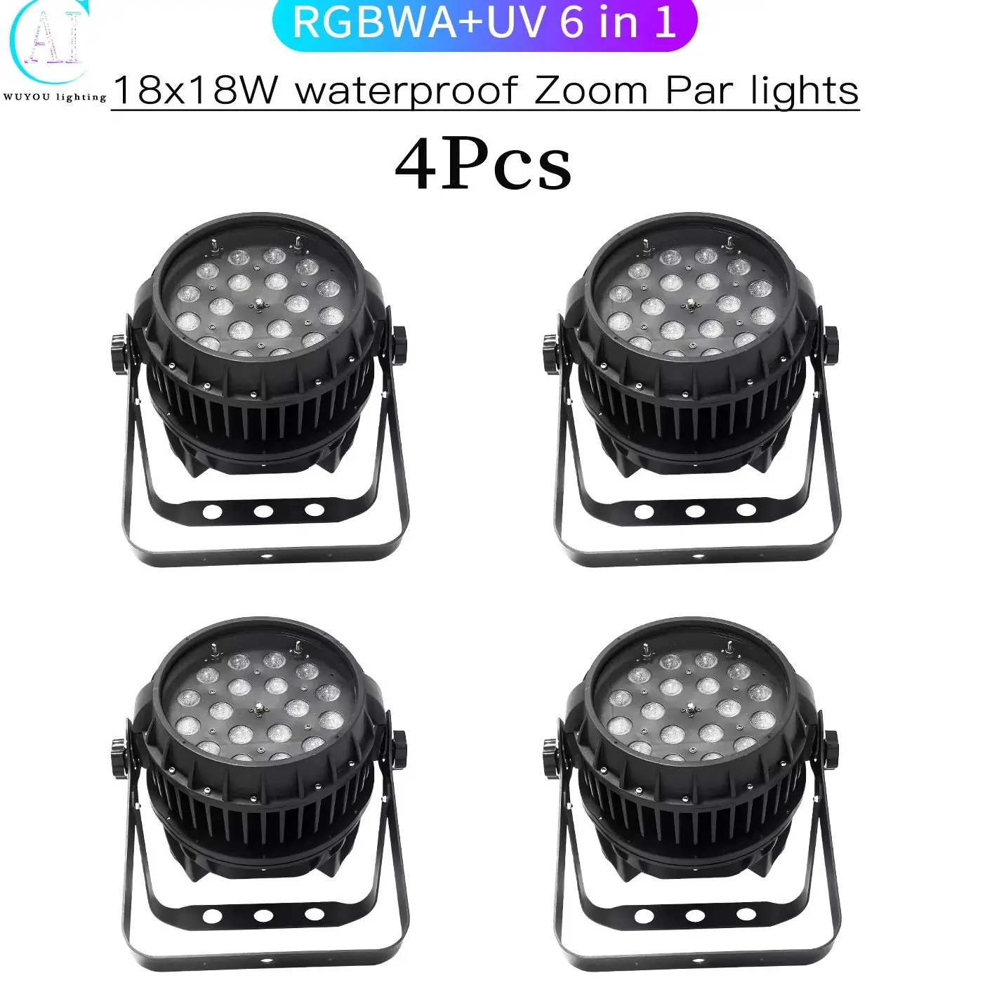 

4 шт./лот 18x12 Вт RGBW/18x18WRGBWA УФ 6 в 1 фотовспышка Водонепроницаемая фотовспышка для DJ диско управление DMX наружное шоу сценическое освещение