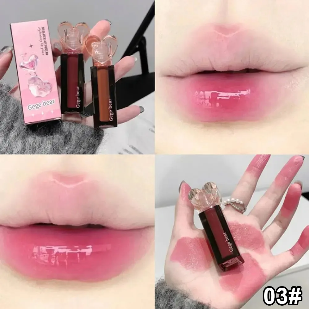1 Stuks Hartvormige Hydraterende Lip Glazuur Langdurige Doorschijnende Water Lipgloss Heldere Kleur Niet-plakkerige Formule