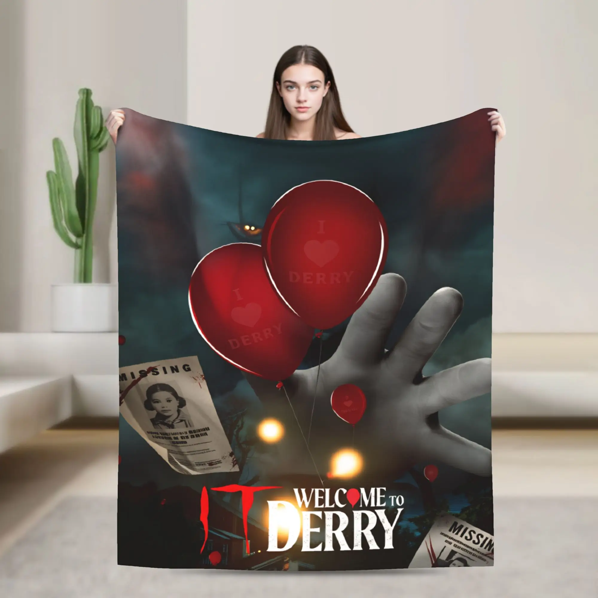 تكنولوجيا المعلومات مرحبا بكم في ديري 2025 بطانية طائرة السفر الفانيلا رمي بطانية لغرفة النوم الدافئة جودة مخصصة المفرش هدية فكرة