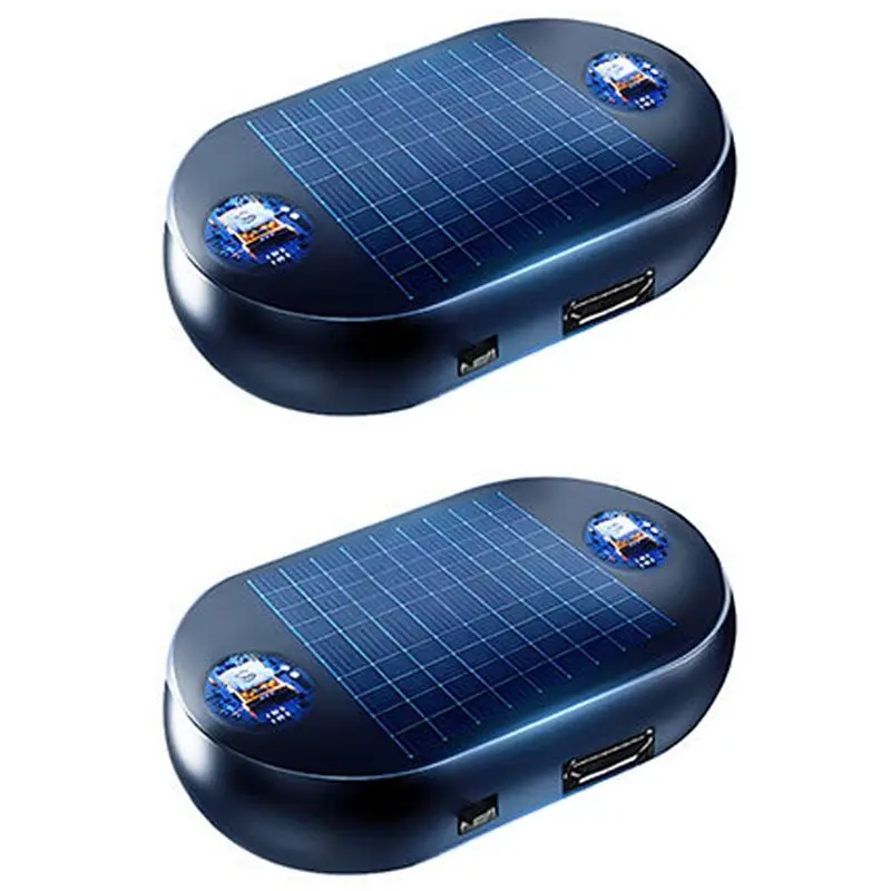 AT51-Electromagnetic Car Snow Removal Device 2Pcs Portable Solar Powered Anti-Freeze Molecular Interference Freeze Protection Sy