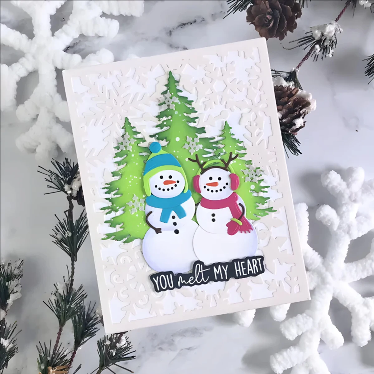 2024 New DIY metal cutting die for Christmas scrapbook album 3D greeting card decoration Creative Snowflake stove tree deer