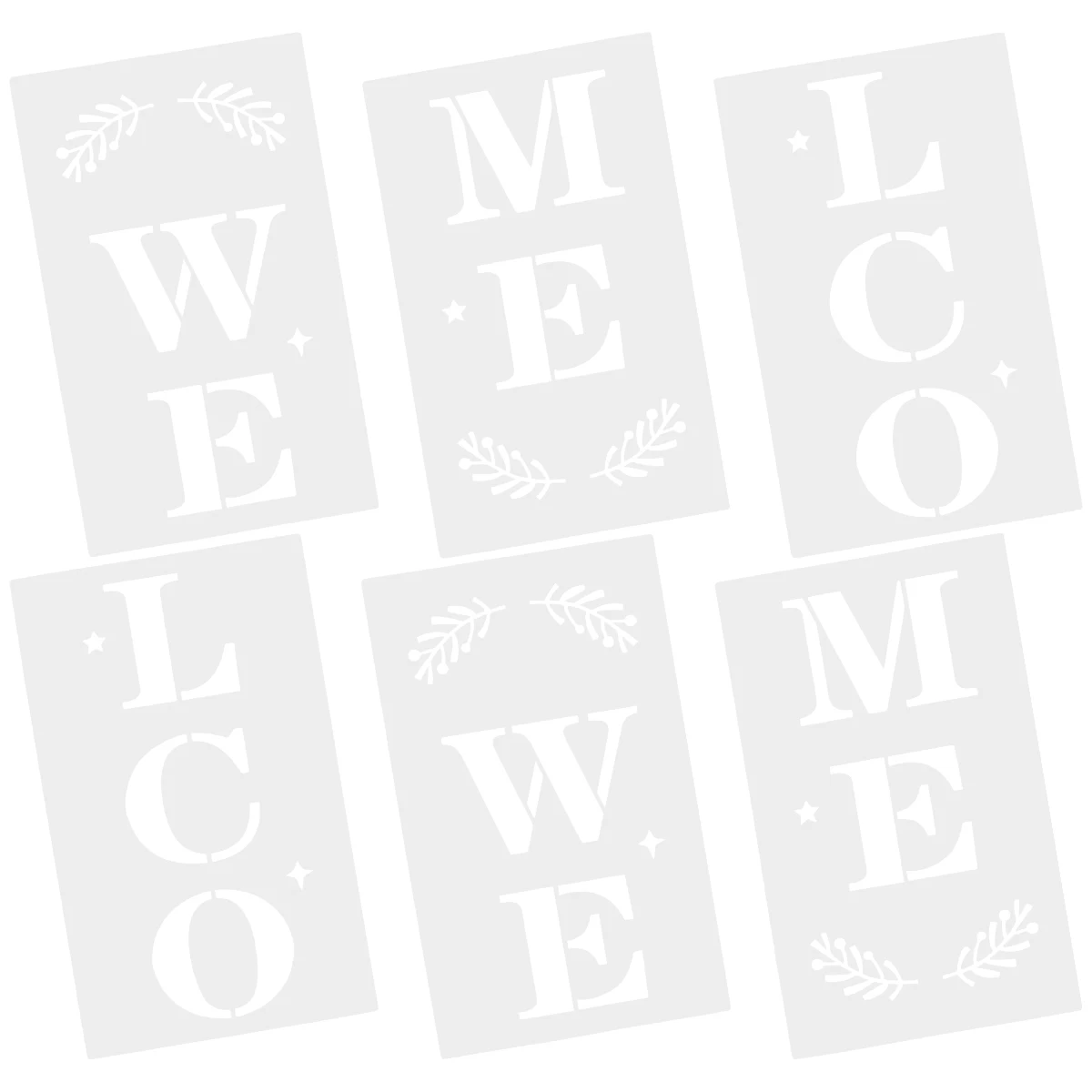 

6 Pcs Letter Stencils Hollow Template for Porch Sign Pet Halloween Painting Reusable DIY SuppliesDecoration Mold