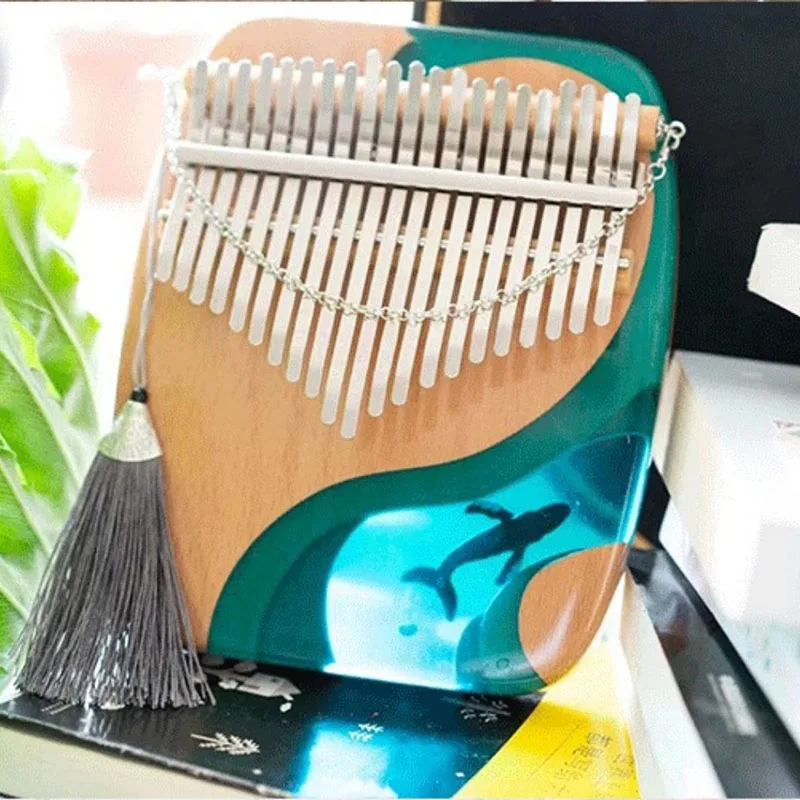 Resin Epoxy Wooden Instrument, Kalimba Caliber, 17Keys, 21Keys, Professional Music Keyboard, Percussion, Funny Gifts, Mini