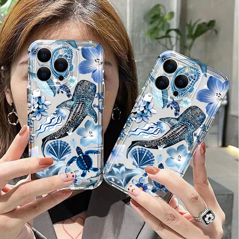Ocean Elements Wal-Seestern-Handyhülle für Xiaomi 17 Pro Max 15 14 13 12 Pro 15 14 ULTRA 15 14 13 12 T Weiche Stoßfeste Hülle – Detail 5