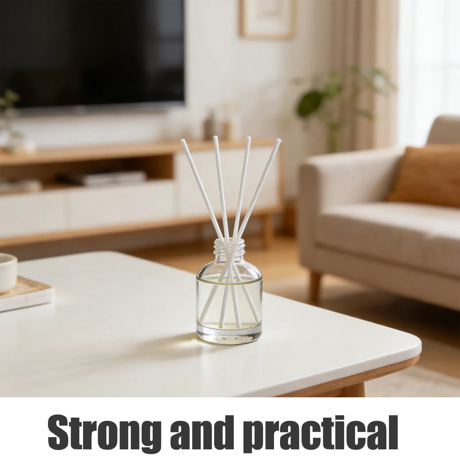 Fiber Reed Diffuser Sticks 100 Pack 29cm x 3mm Long Lasting Essential Oil Refill for Home Spa Office