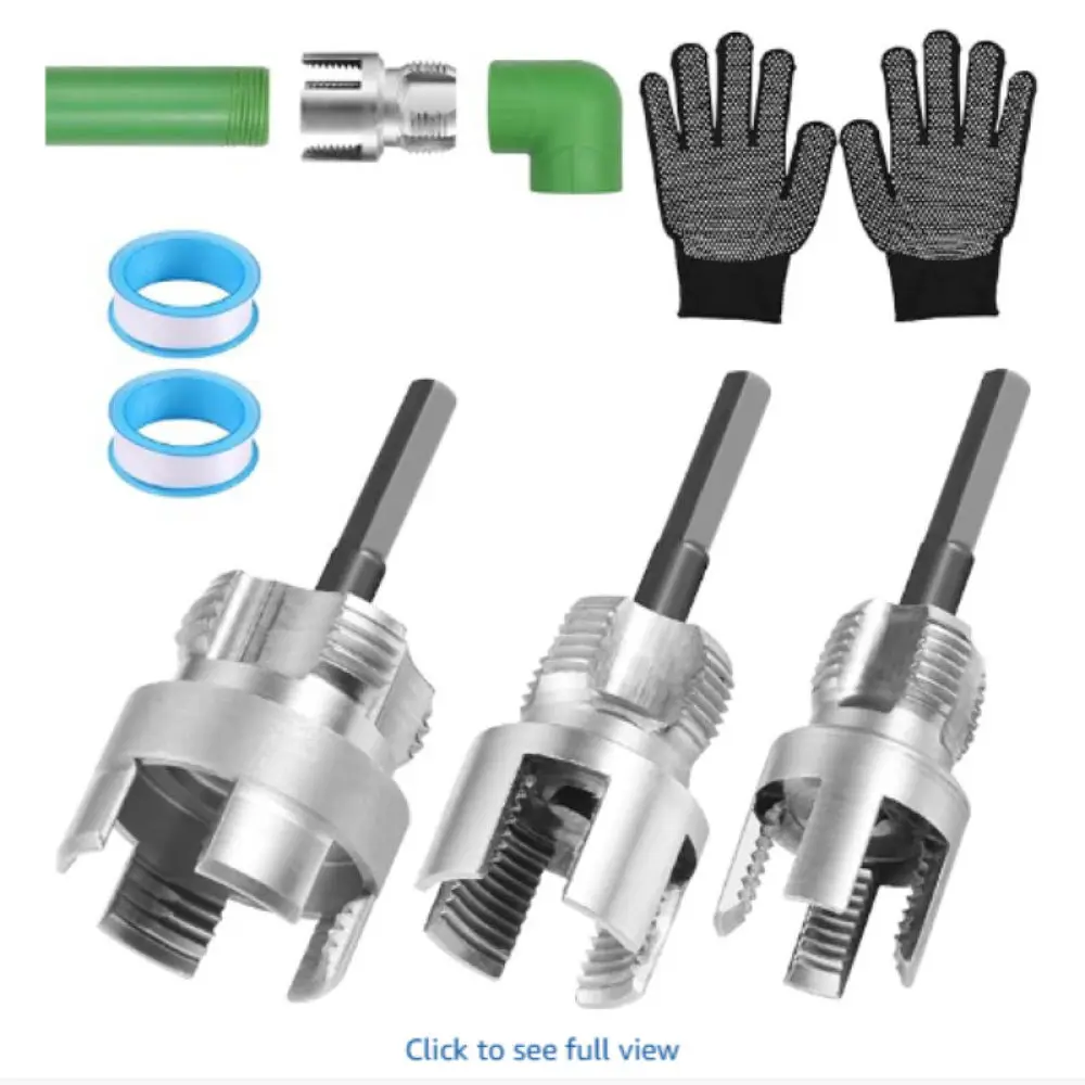Integrated Pipe Threading Tool Durable Carbon Steel Manual Die For PPR Plumbing Repair Installation Fitting Accessory Set