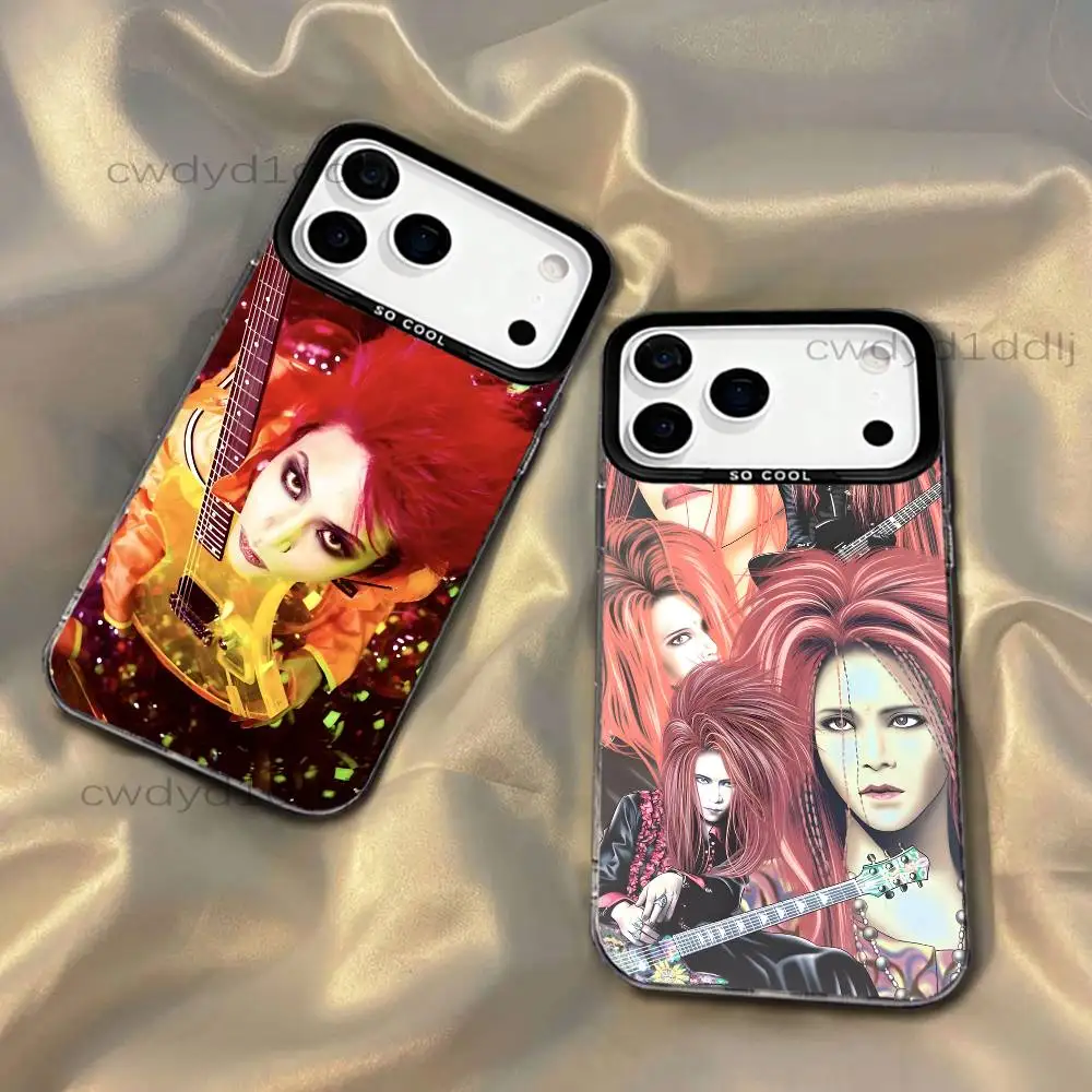 

Metal Rock X Japan Matsumoto For iPhone 17,16,15,14,13,12,X,8,Pro,Max,Plus,SE4,Air,Mini Black IMD Matte Case