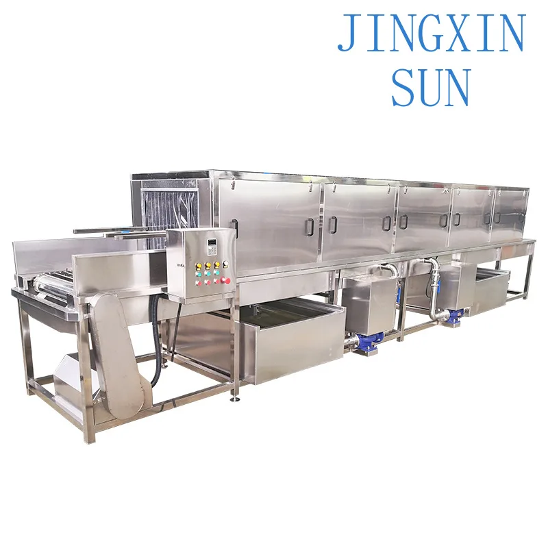 Automatic egg box cleaning machine, drying double-layer automatic basket washing machine, commercial turnover basket cleaning ma
