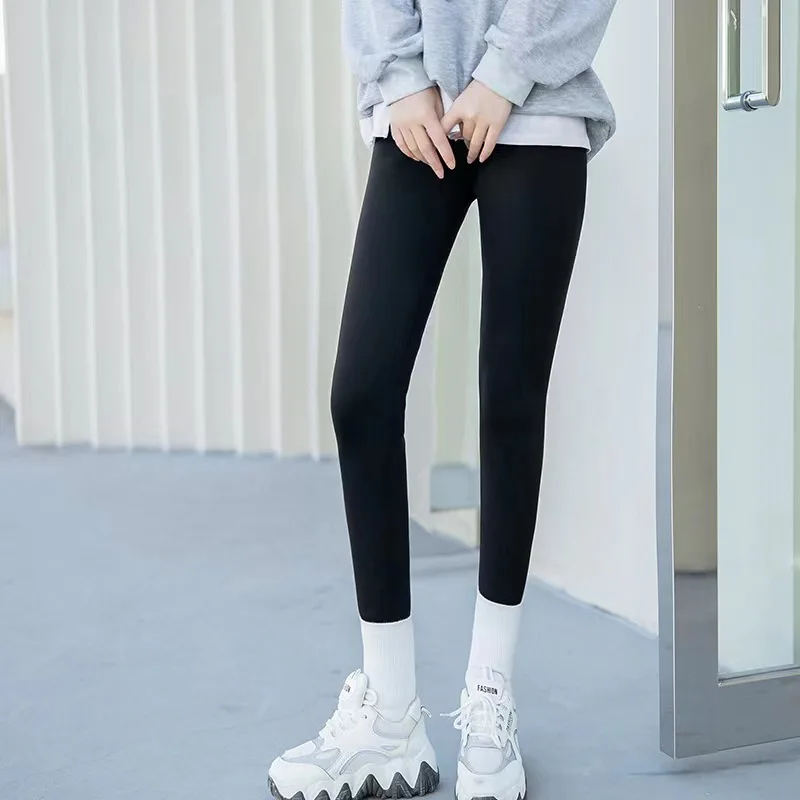 

Women's ark Skin Yoga Pants High Waist Slimming Warmth Elastic Bot Outdoor Wearable Autumn Winter Long Polyester