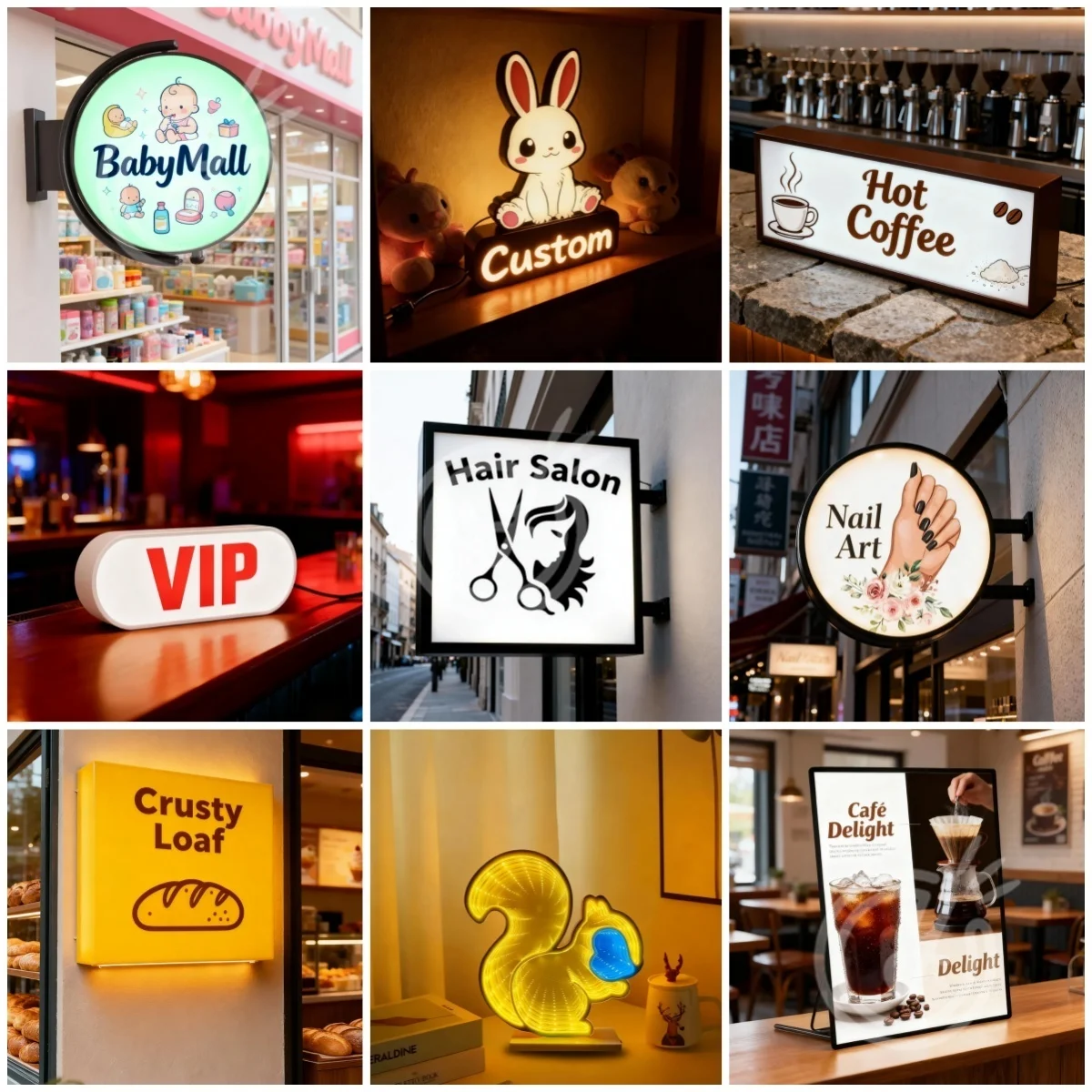 

Custom Acrylic Signs Sign Led Letters Light Outdoor Wall Logo Neon Advertising Business Letter Signage Personal Design Lightbox