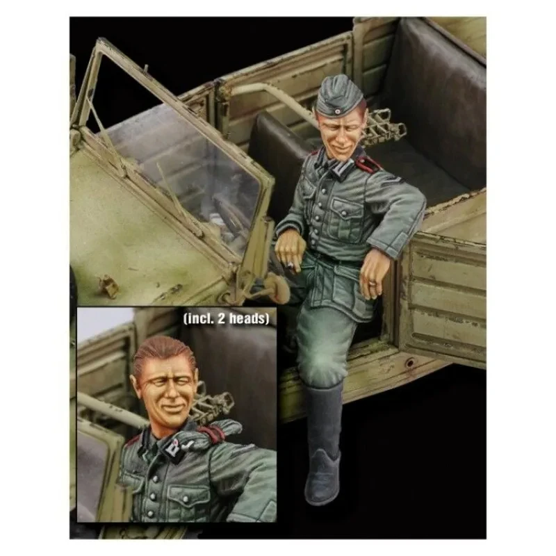 

1/35 Resin Figure Assembled Model Kit History Military Driver Soldier Micro Minify Statue Unassembled and Unpainted DIY Toys