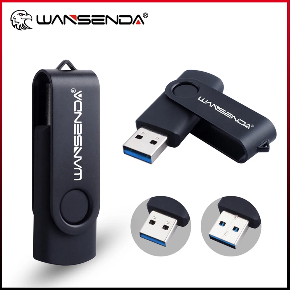 

USB-флеш-накопитель WANSENDA 3,0, вращающийся, 256/128/64/32/16/8/4 ГБ, Cle USB флеш-накопитель