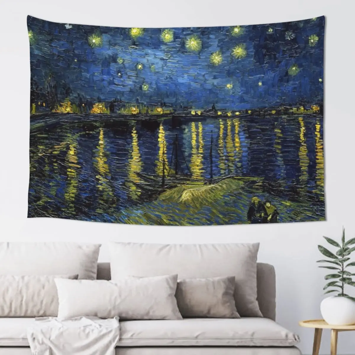 

1888-Vincent van Gogh-Starry Night-72x92 Tapestry Decoration Home Carpet Wall Decoration For Home Bedroom Decorations Tapestry