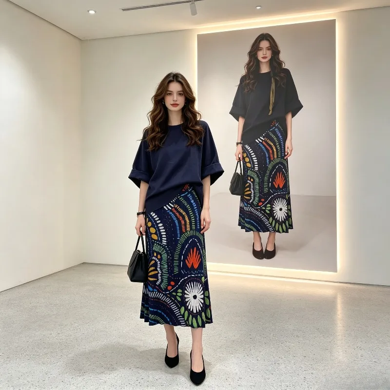 Miyake Pleated 2026 Original Spring Summer New Slim Fit Bodycon Skirt Women High Waist A-line Slit Versatile Half Skirt Pleat