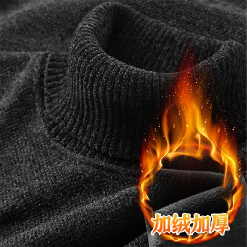 الرجال سترة جديدة ملابس للرجال الشتاء الملابس الدافئة الخريف عادية قميص طويل الأكمام ملابس الشباب تدور قبالة البلوز تريكو #5