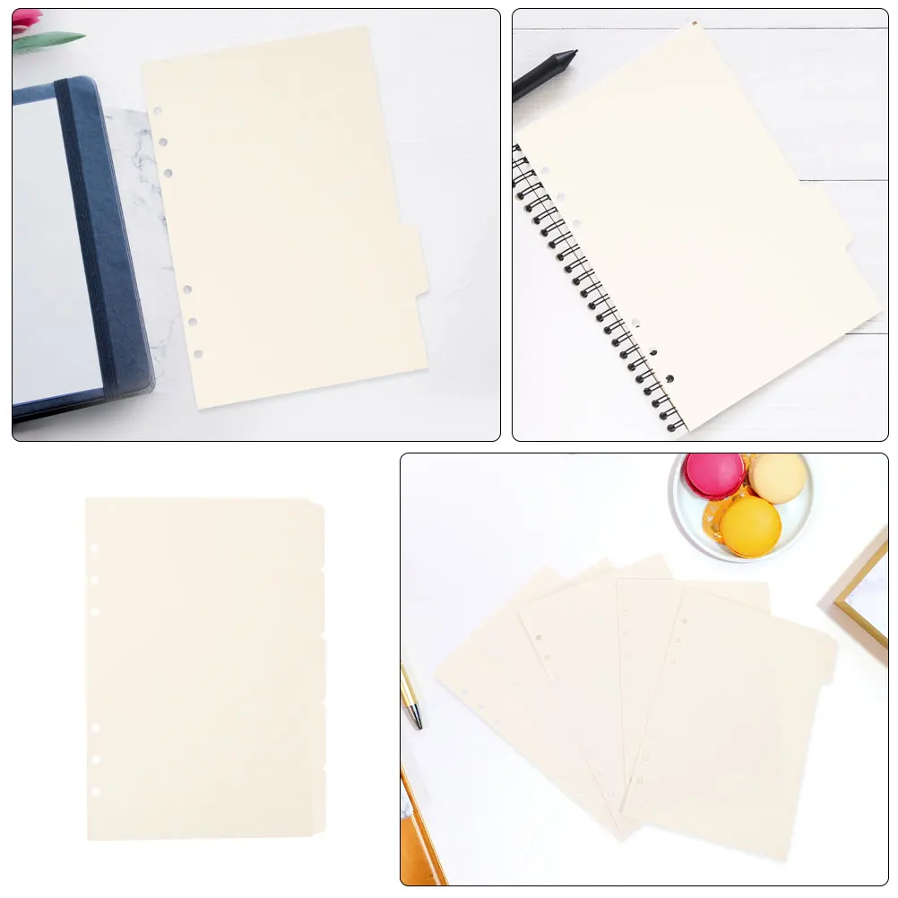 

20pcs Index Tab Dividers Paper Organizer Notebook Pages Separators Colored Markers Binder Journal Presentation