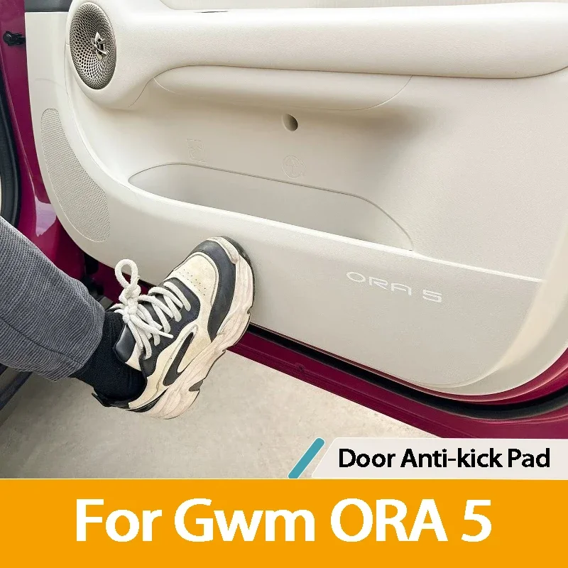 For GWM ORA 5 2026 Leather Door Anti Kick Mats Anti Dirty Protective Covers Car Interior Accessories