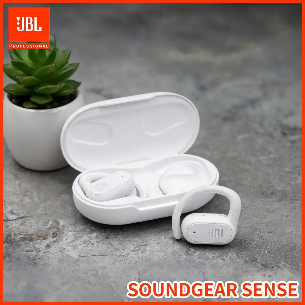 JBL Soundgear Sense Open-Ear TWS Earbuds Wind-Block 4-Mics Bluetooth5.3 IP54 Waterproof Touch Control Outdoor Earphones