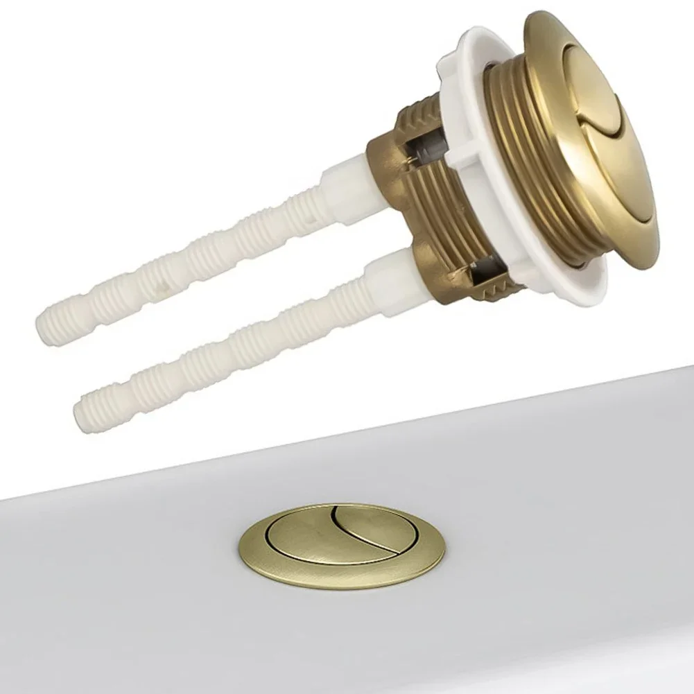 38mm Przycisk spłukiwania toalety Szczotkowany mosiądz Przycisk toalety Łazienka Łatwy w montażu Elegancki design Utrzymuje higienę