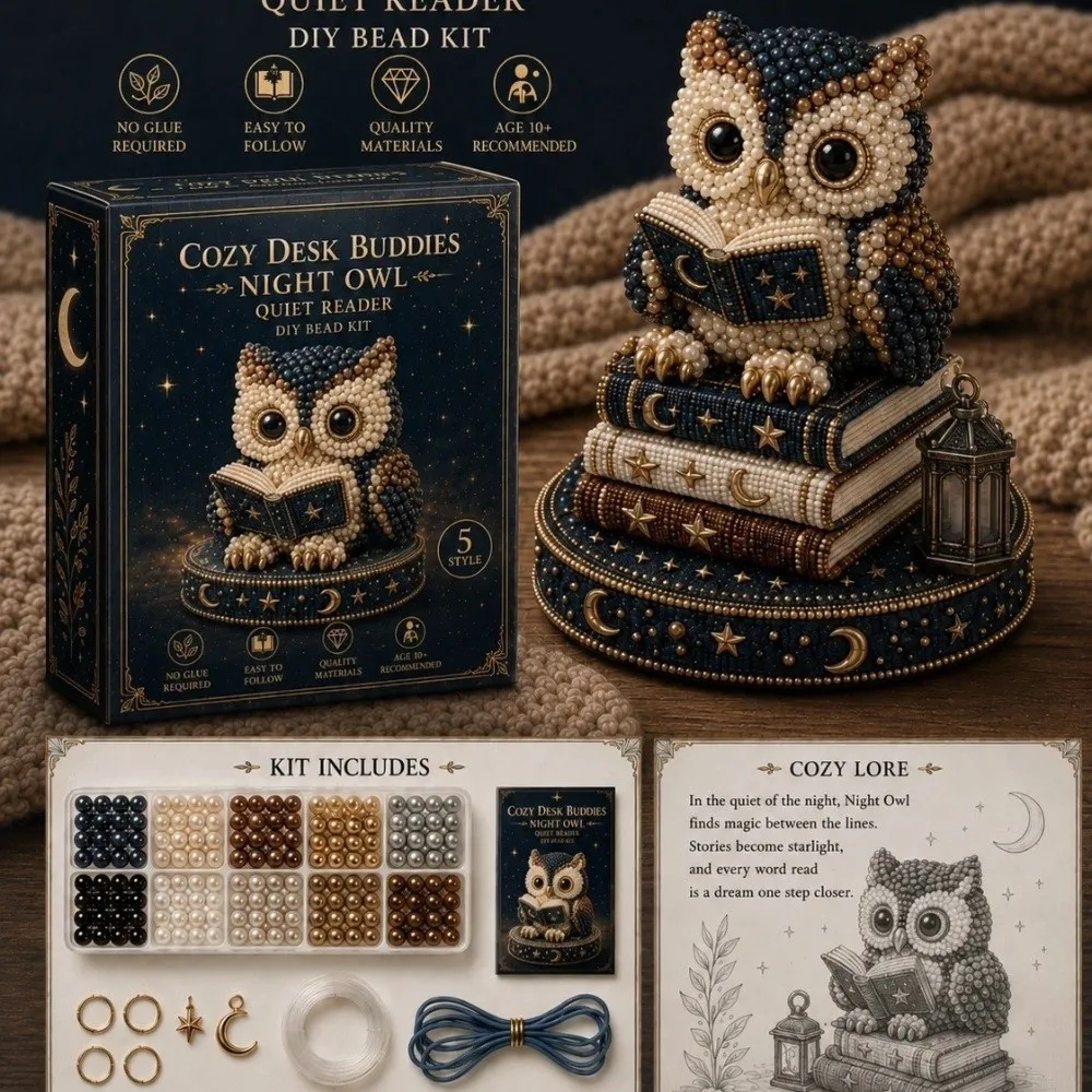 3D Design Animal Guardian Beading Kit Animal Shape Material Package Animal Bead Set with Colorful Beads Handmade Bead Craft Set