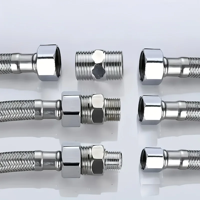 

3pcs Multi-Functional Shower Hose Connector Alloy Material Suitable For Bathroom RV And Outdoor Shower Hoses, Easy-To-Install