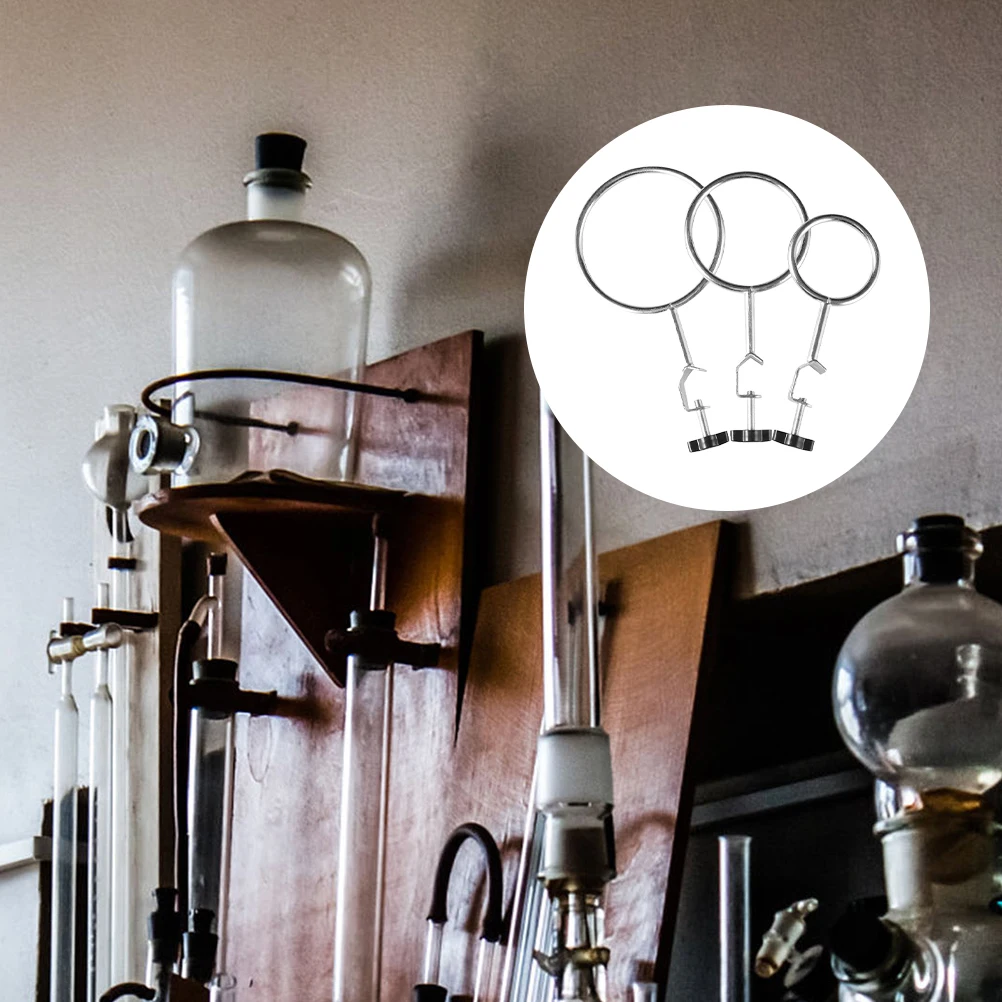 

6 Pcs Test Tube Clamp Iron Stand Finger Ring Beaker Clip Condenser Tester Brewing Large