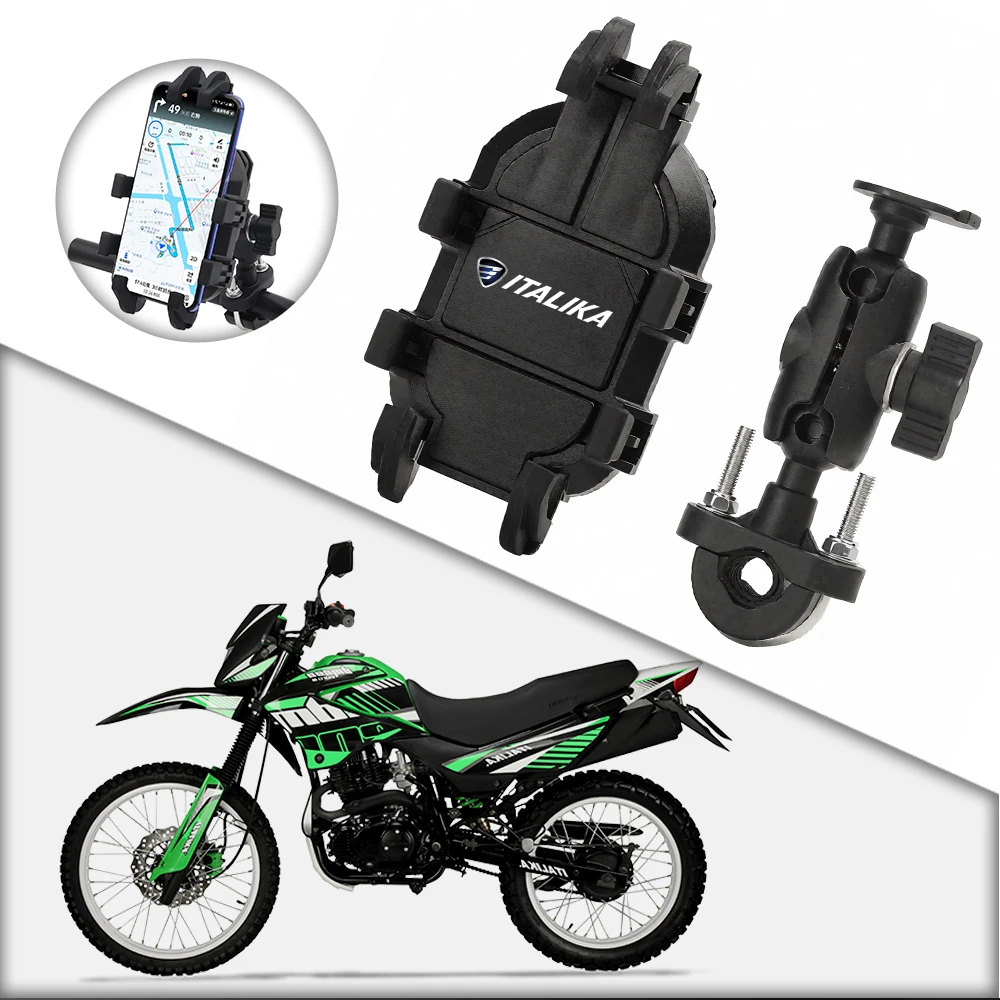 Soporte de Navegación para Teléfono de Motocicleta de Aluminio con Amortiguador para ITALIKA 125 Z 150 SZ 150 200 AT110 AT125 RT XS125 XS150