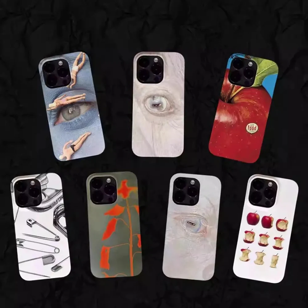 Clmj الفاخرة الفنية الإبداعية نمط المتخصصة قضية الهاتف آيفون 16 15 14 13 12 11 برو ماكس X XS XR 7 8 زائد لامعة فيلم الصلب PC