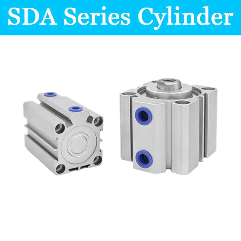 

Airtac Type Sda Thin Cylinder Sda12 16 20 25 32 40 50 63 80 100mm Stroke 5-100mm Dual-Action Aluminum Cylinder