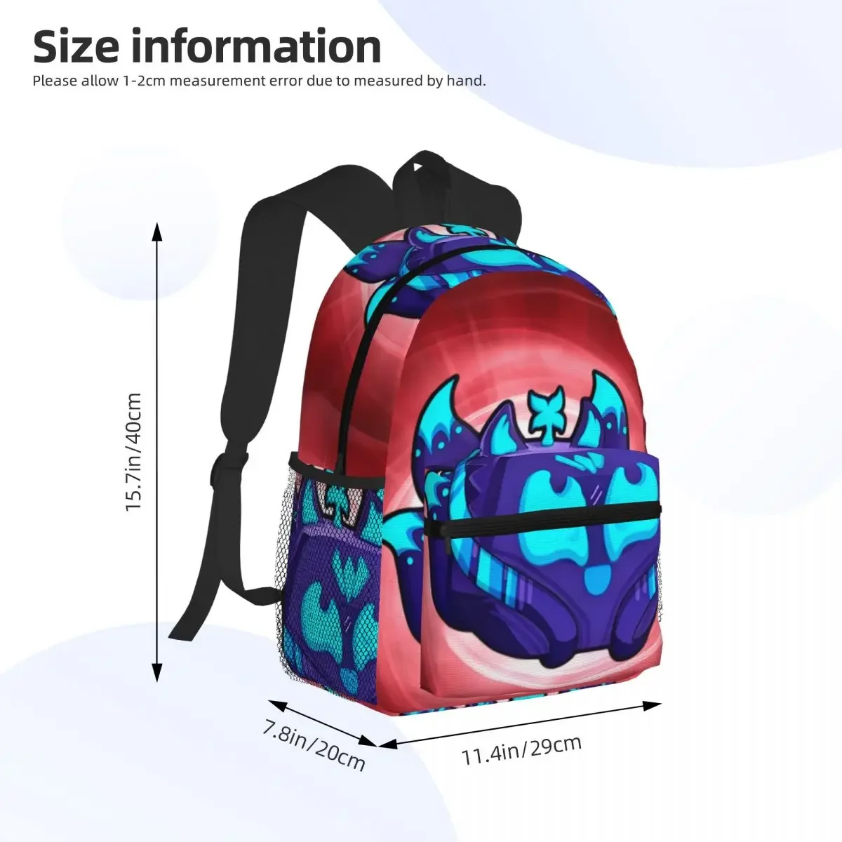 Cartoon Blox Fruits Student Backpack School Bag Hiking Travel Daypack for Men Women Fashion Bookbag Shoulder Bags