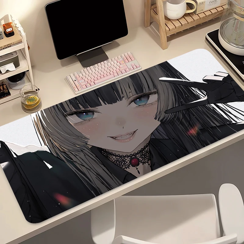 لوحة ماوس أنيمي HD طباعة ألعاب الكمبيوتر لوحة ماوس غير قابلة للانزلاق Hololive J Kufuutei Raden لوحة المفاتيح PC Kawaii فتاة مكتب ماوس حصيرة