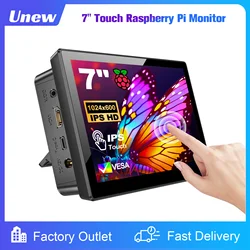 Pantalla táctil dúplex pi de 7 pulgadas, panel industrial de 1024x600, HDMI tipo C, compatible con PI 5, 4 y 3
