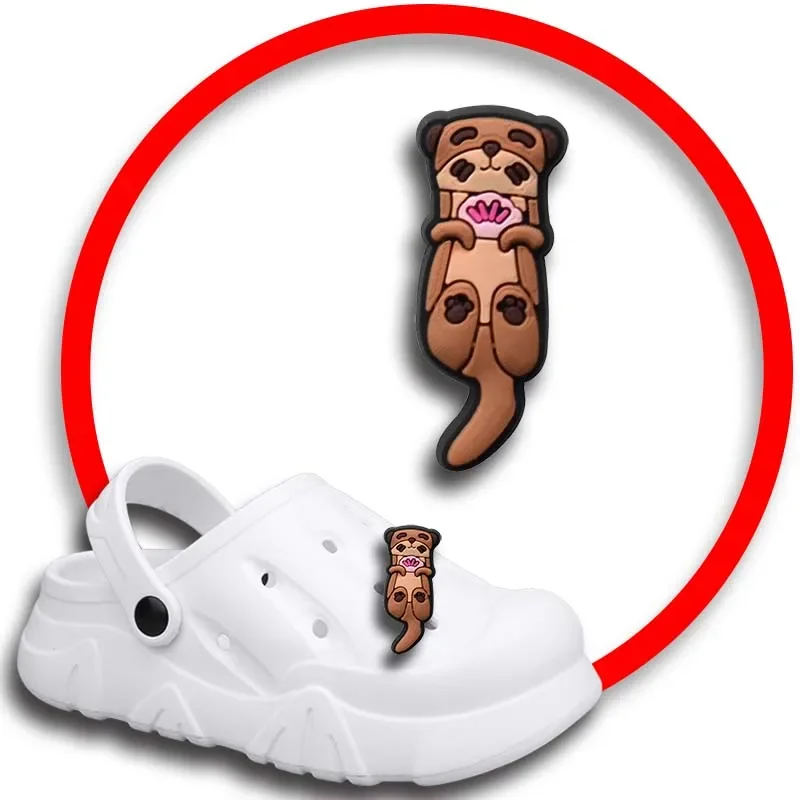 Dijes de zapatos de animales de zorro para sandalias de cocodrilo, alfileres de zuecos, accesorios de decoraciones de zapatos, insignias para hombres, niñas y niños