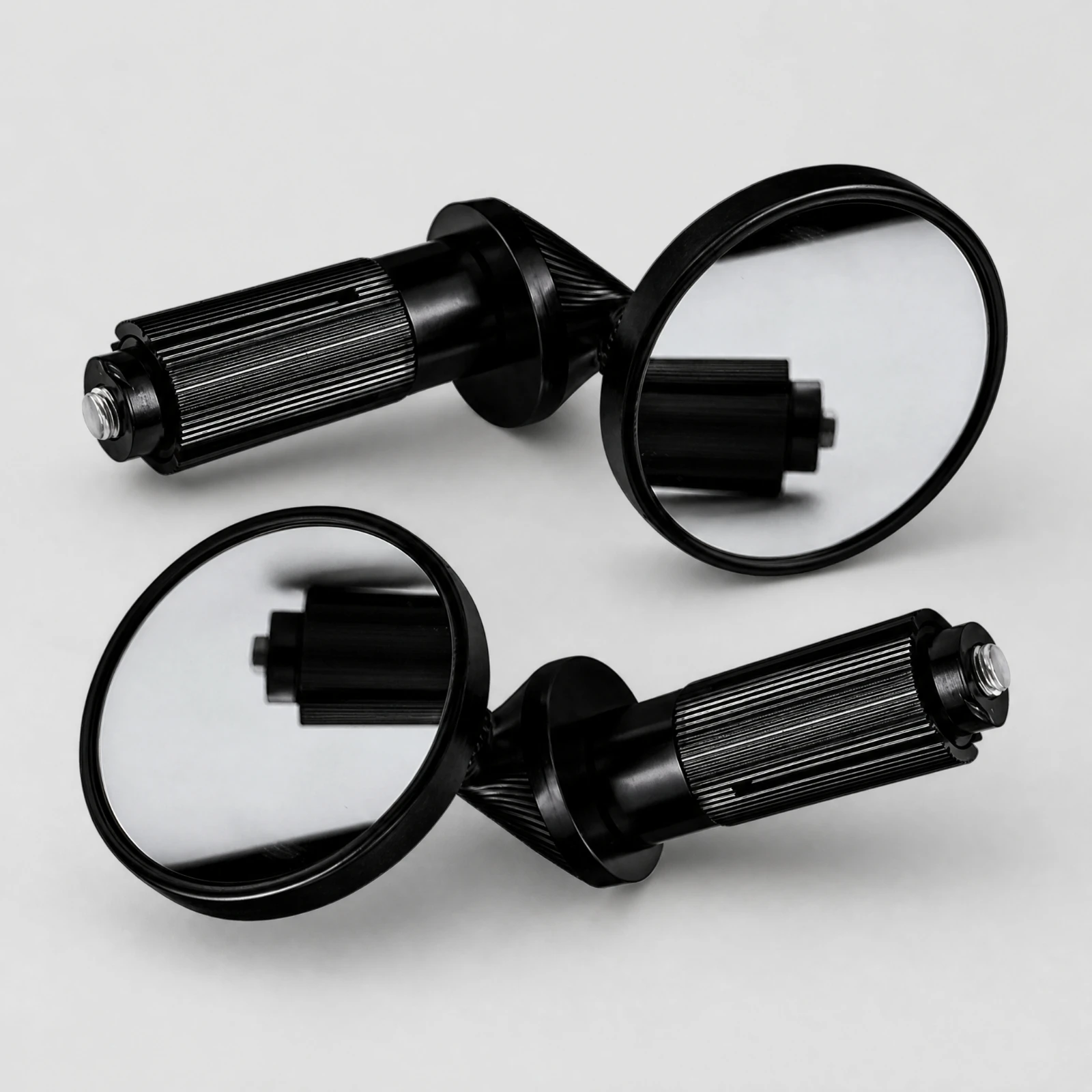 Motorcycle Rearview Mirror with Aluminum-Alloy Body Weather-Proof Round Motorcycle Rearview Mirror Mirrors Shockproof Anti-Glare