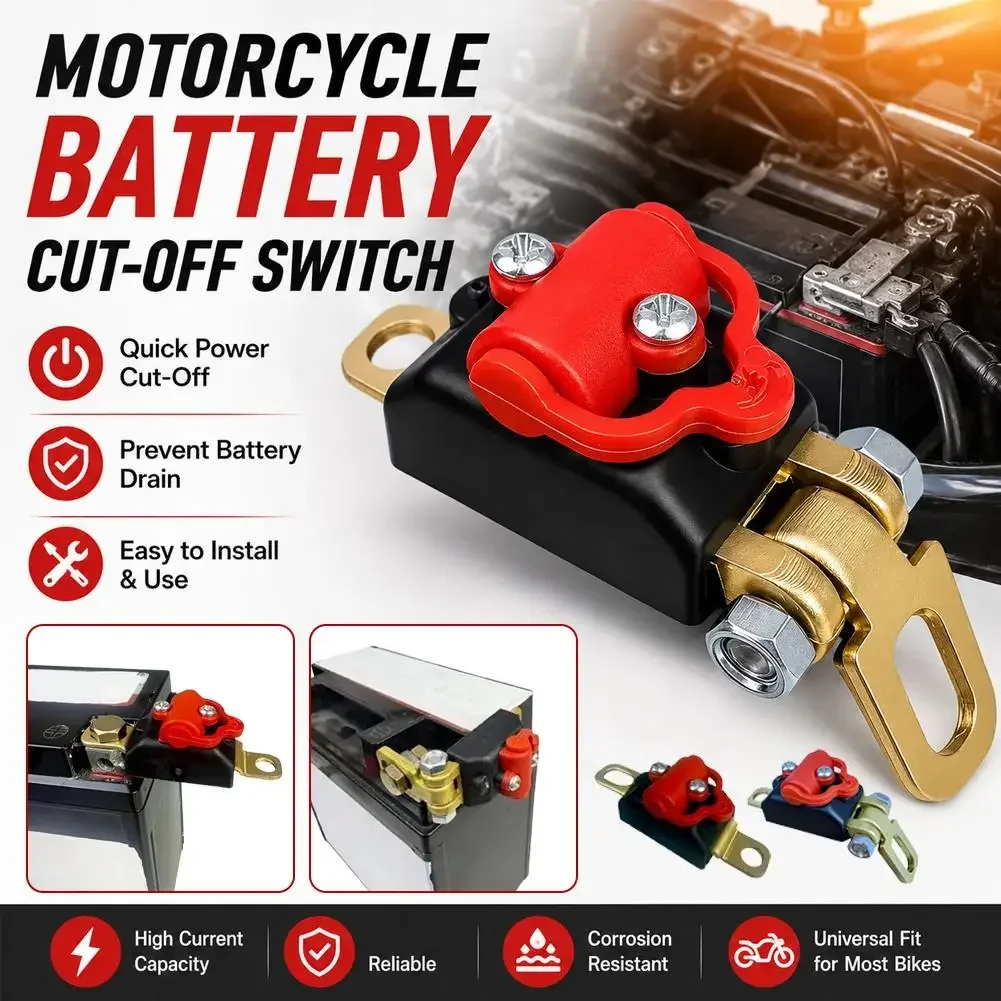 12V Motorcycle Battery Disconnect Switch Kill Switch for Dual Cylinder Water Cooled Motorcycles,Circuit Breaker Power Cut Off