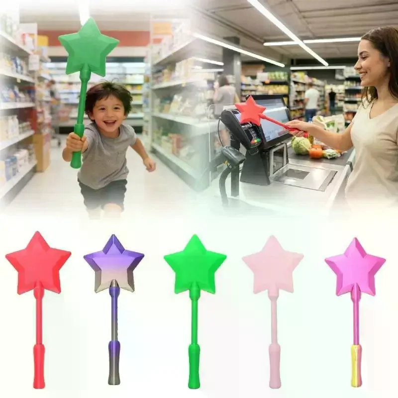 Creative 3D Printed Wand Tap To Pay Portable Cute Star Magic Wand Holder Funny Lightweight Credit Card Holder Daily Use