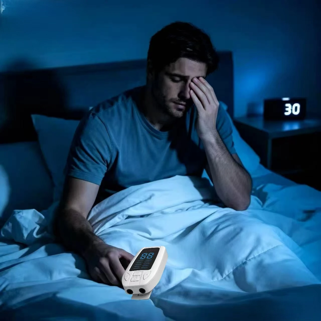 Ear Clip CES Therapy Device for Insomnia and Anxiety, Drug-Free Home Treatment Apparatus for Stress Depression Management