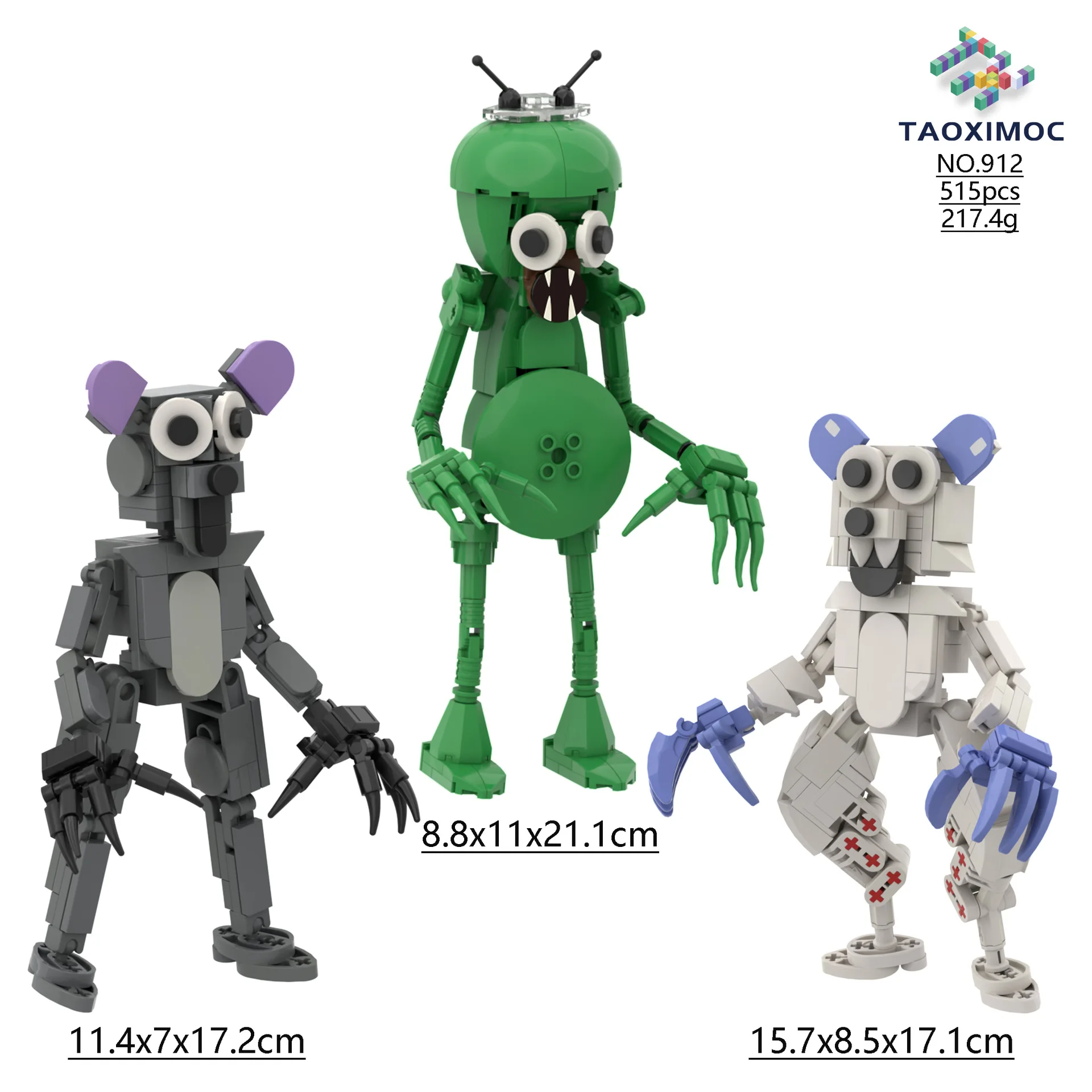 2026 New Night Horror Game 99 Animal Deer Aliens Bear Wolf Monster Mini Plastic Dolls Action Figures Brickheadz Building Blocks