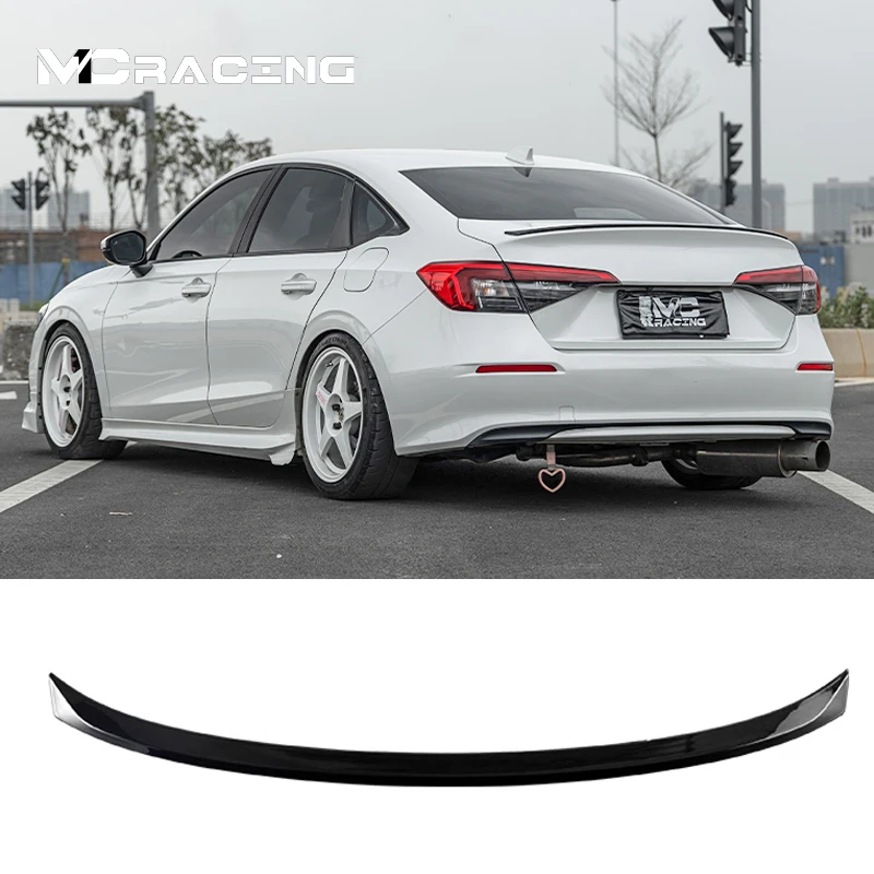 

MCracing Original factory spoiler For Honda Civic 11th gen Sedan 2021 2022 2023 JDM Rear Boot Trunk Lip Spoiler Car Styling ABS