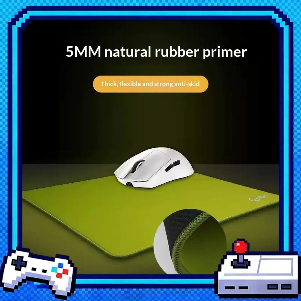 IROK Si09 Gaming Mouse Pad XSoft Mixed Fiber Cloth 5mm Rubber Base Stitched Edge Green Black