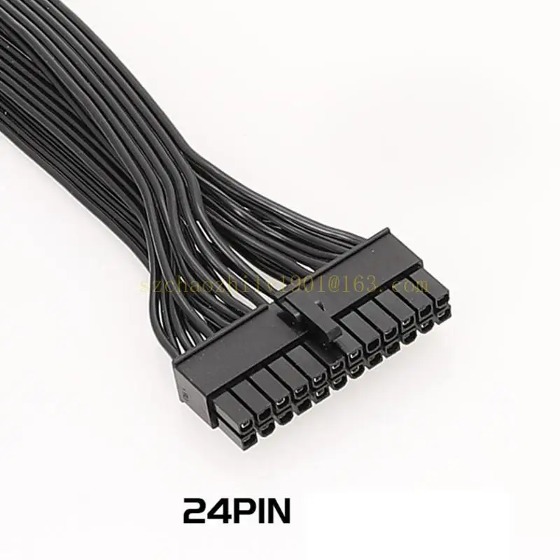 62KA 고품질 18AWG 블랙 플랫 케이블 변환 G + G3 P2 T2 시리즈 전원 공급 장치의 경우 10pin + 18pin ~ 24pin