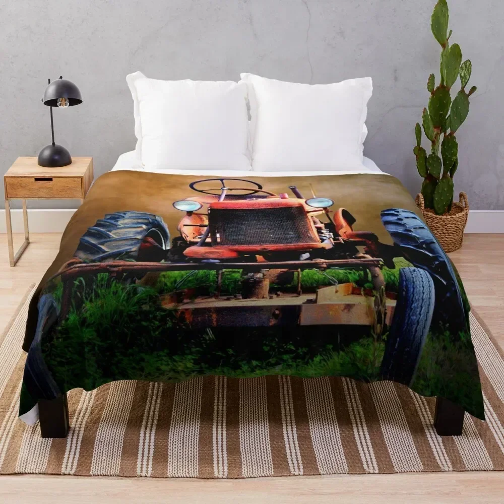 

Rusty Old Tractor Throw Blanket Men's Soft Warm Throw Blanket for Couch