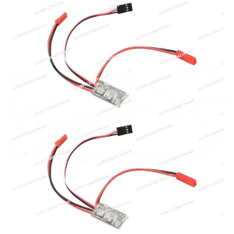 Suitable for ESC bidireccional sin modo de freno controlador de velocidad con luz indicadora para RC coche barco modelo  2 uds